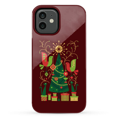 Vintage Christmas Tree Decorating Phone Case